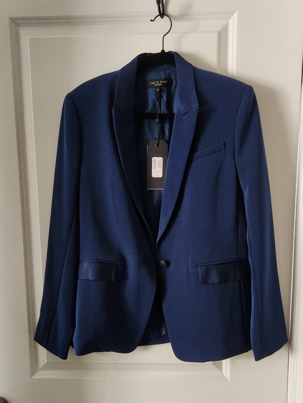 rag & bone Men's Deep Navy Single-Button Blazer